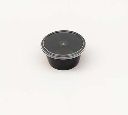 50 ml black round container